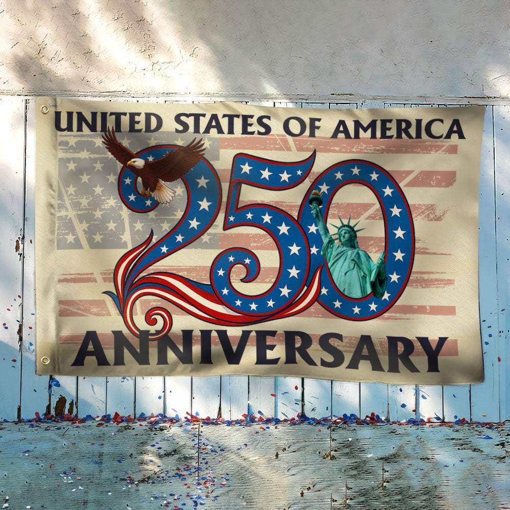 1776 2026 Grommet Patriotic Flag for America 250th Anniversary
