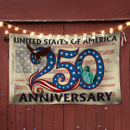 1776 2026 Grommet Patriotic Flag for America 250th Anniversary