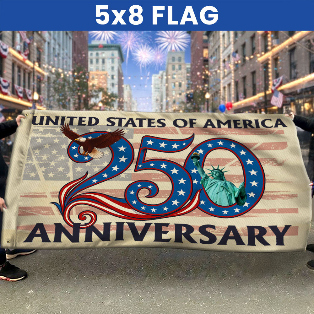 1776 2026 Grommet Patriotic Flag for America 250th Anniversary