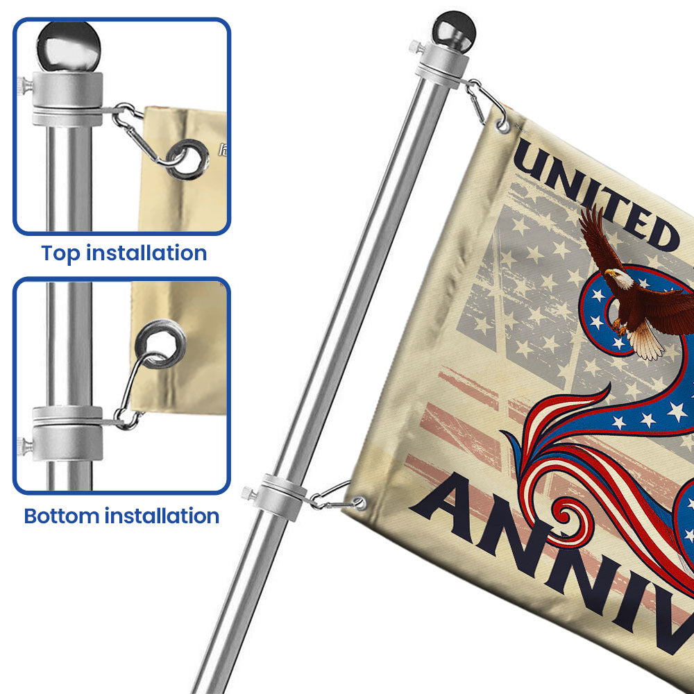 1776 2026 Grommet Patriotic Flag for America 250th Anniversary