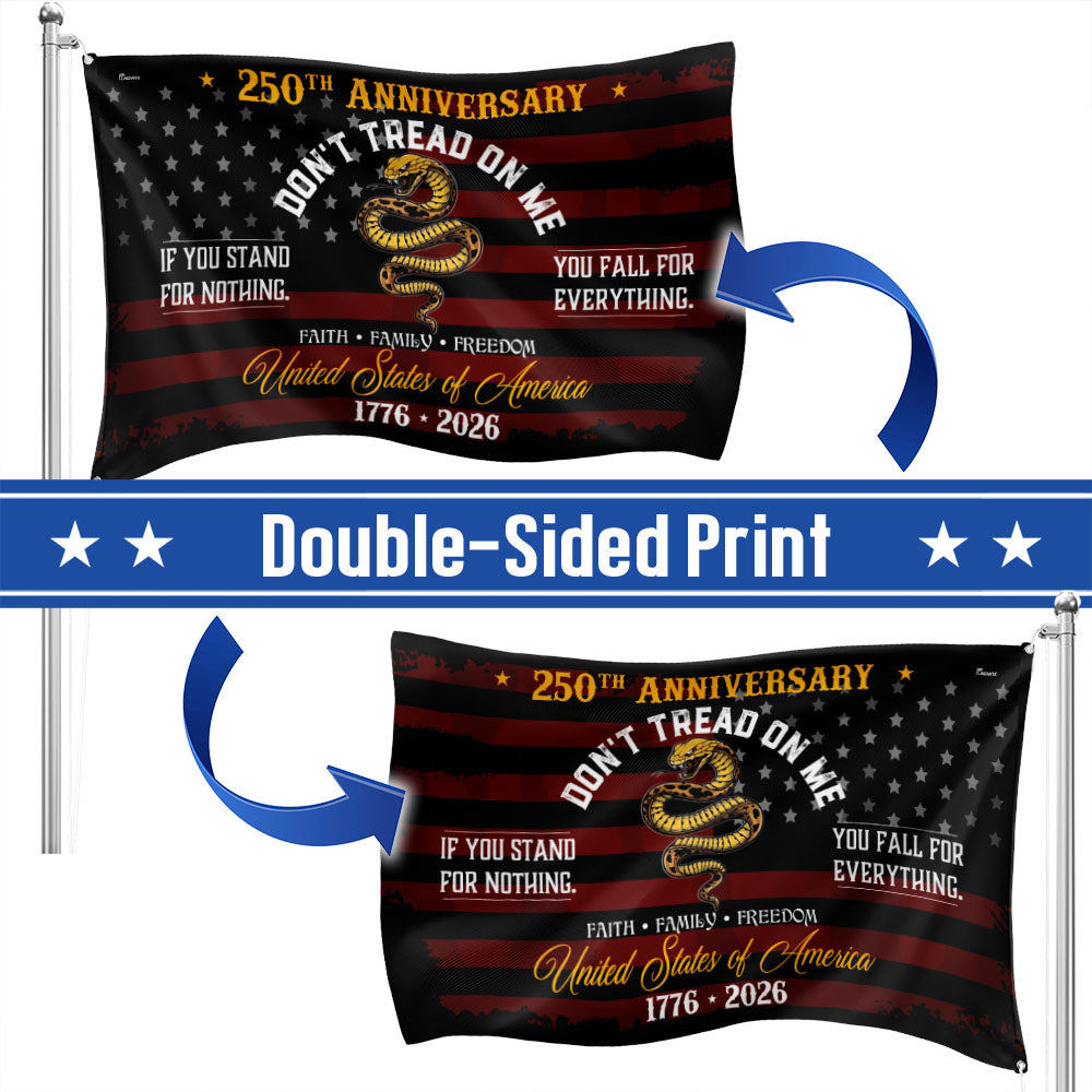 Flagwix USA 250th Anniversary Grommet Flag – Don’t Tread On Me Gadsden Flag Patriotic Design