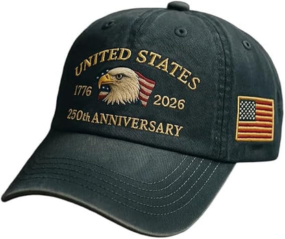 🔥🔥 USA 250th Anniversary Limited Edition Hat+ Free Commemorative Pin🦅 Limited Release🎆 Honor 250 Years of Freedom