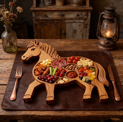 StallionServe™ - Rustic Horse Charcuterie Platter