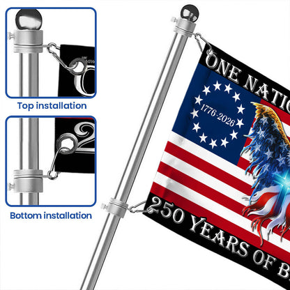 One Nation Under God, 250 Years Of Blessing 250 American Grommet Flag