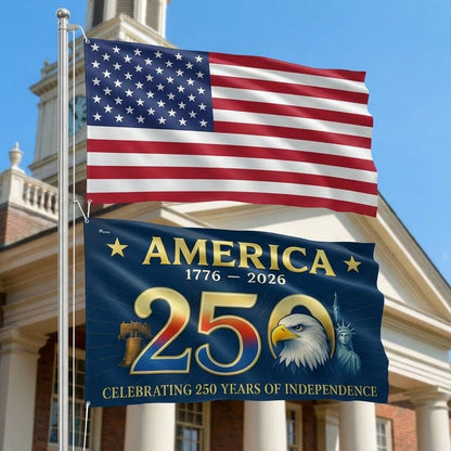 Flagwix American Flag - America 250th Anniversary Grommet Flag for Patriotic Decor