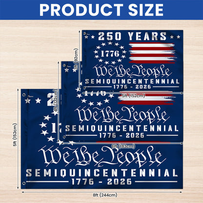 We The People 250 Canvas American Grommet Flag for 250th Anniversary