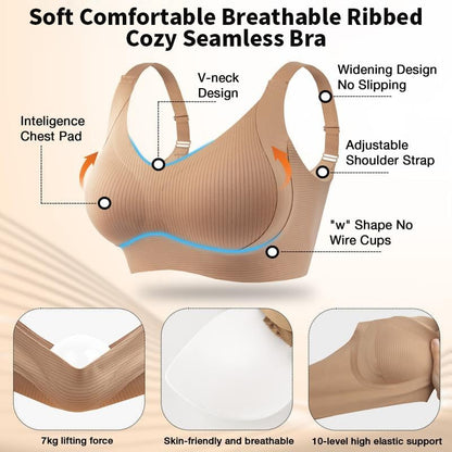 🎁Last Day Buy 1 Get 3 Packs🔥Super Firming Wire-Free Push Up Bra All-Day Comfort No More Sagging (3-Pack Value Set)
