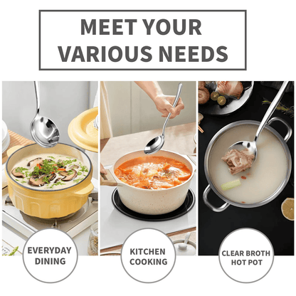 🍲 Stainless Steel Soup Spoon Set