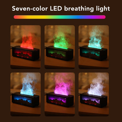 🔥🔥Flame Fireplace Aroma  Diffuser Humidifier Night Light Aromatherapy Timer Gift Atmosphere