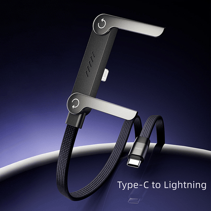 ⚡Official Authorized | MFi-Certified Cables🔥 2-in-1 Invisible Holder Charger Cable - 240W Fast Charging Cord with Built-In Phone Stand