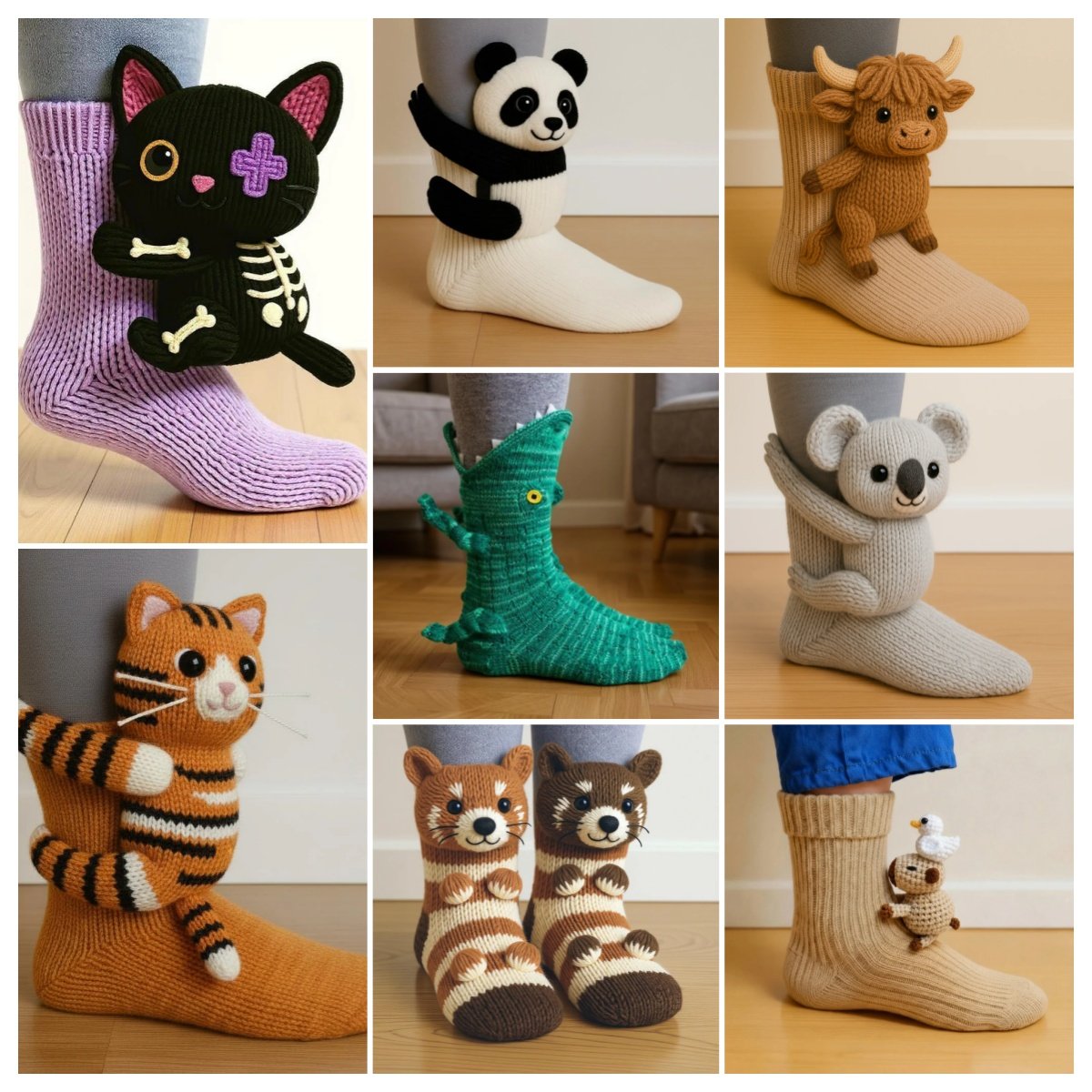 🎁 Last Day 50% OFF – Cozy 3D Knit Animal Socks, Cute & Comfy for You or a Lovely Gift 💝
