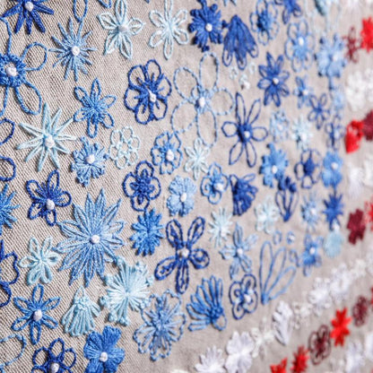 🔥Last Day 49% OFF - 🎨🧵Red, White & Bloom Embroidery Kit✨