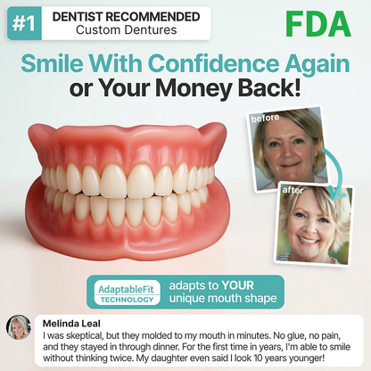 🌎Ends Today: 70% OFF!    Custom-Fit Full Functional DenturesMake you more confident✨