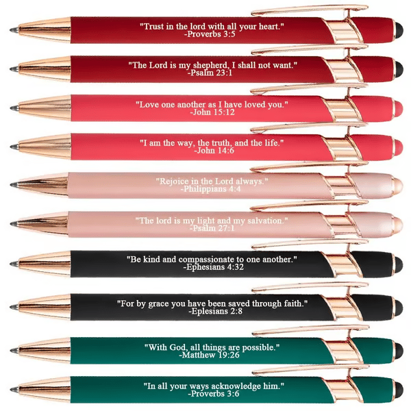 💕49% OFF❤️🙌Find Daily Strength: Premium Comfort Bible Verse Pens – 10pcs (Gift Set)
