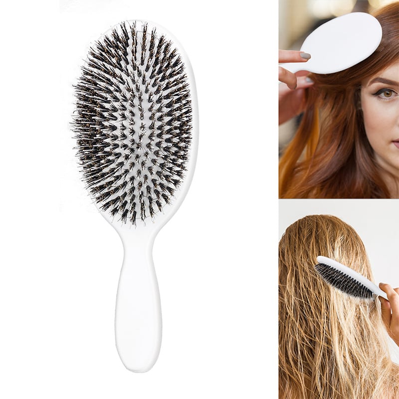 💥Viral World-Famous 5x Sold Out Paddle Brush - Smoother, Stronger, Shinier Hair - Boar Bristle Brush with Nylon Bristles and Microsphere Massaging Tips
