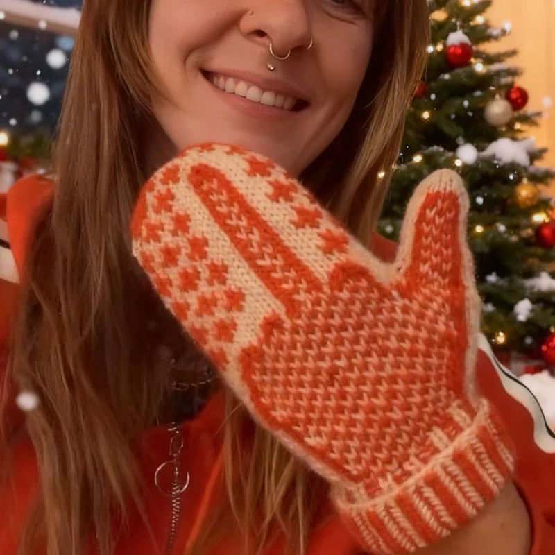 🎅 The "Naughty List" Mittens | Cozy Knit with a Hidden Attitude 🖕✨