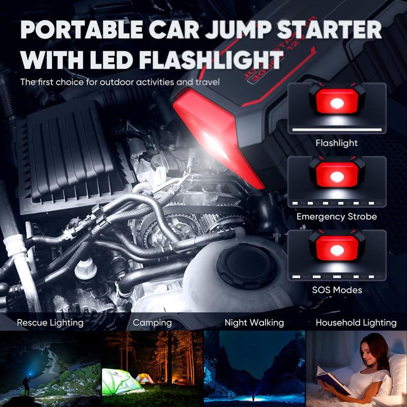🎁Last Day Promotion 49% OFF🔥Jump Starter 3000A Peak Jump Starter Battery Pack