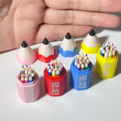 13-Piece Mini Colored Pencil Set for Dollhouses and DIY Miniature Scenes