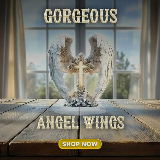 🔥HOT SALE 49%OFF-⭐Gorgeous Angel Wings Cross Decoration