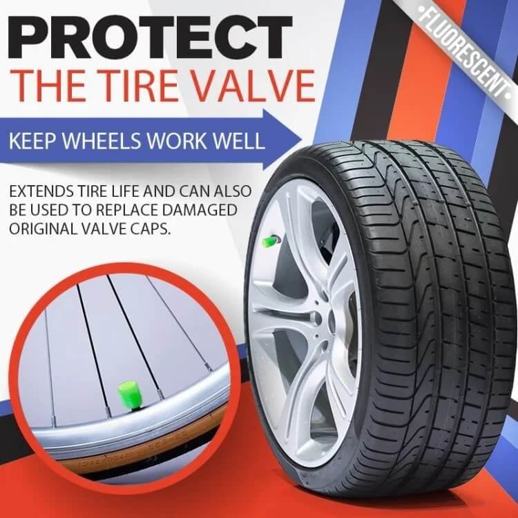 🚗Glow-in-the-Dark Tire Caps 💡