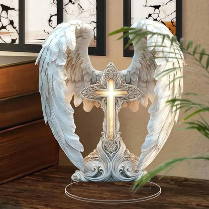 🔥HOT SALE 49%OFF-⭐Gorgeous Angel Wings Cross Decoration