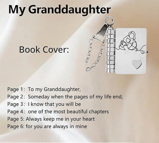 💌My Book Necklace for Daughter,Son or Lover🎁Birthday Day Gift Graduation Jewelry of Love