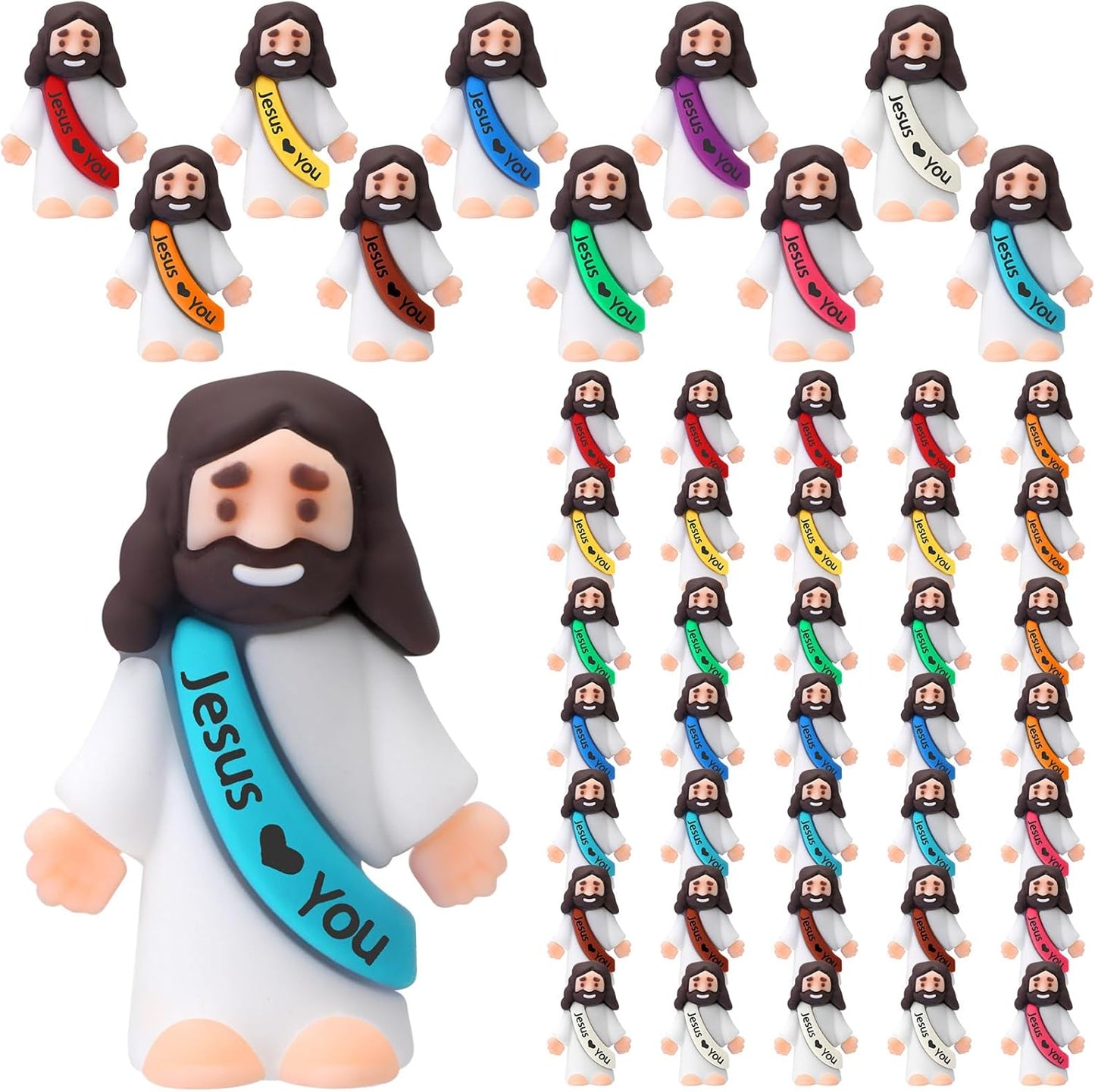 Last Day Only $7.99 (10 PCS)🔥Original Design Mini Jesus Figures - Jesus Loves You💖