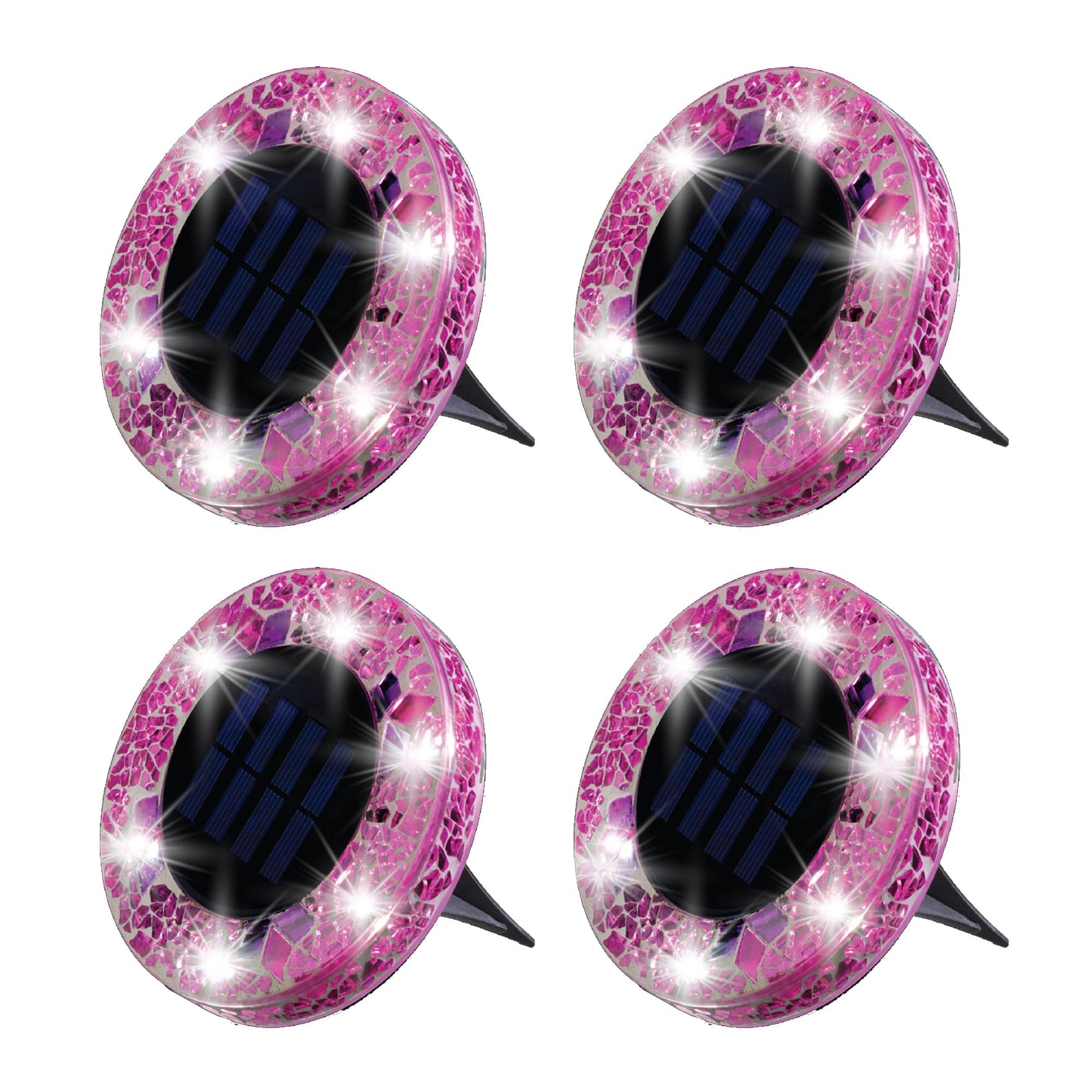 ✨Solar Mosaic Disk Lights - Waterproof LED Pathway Lights with Auto On/off