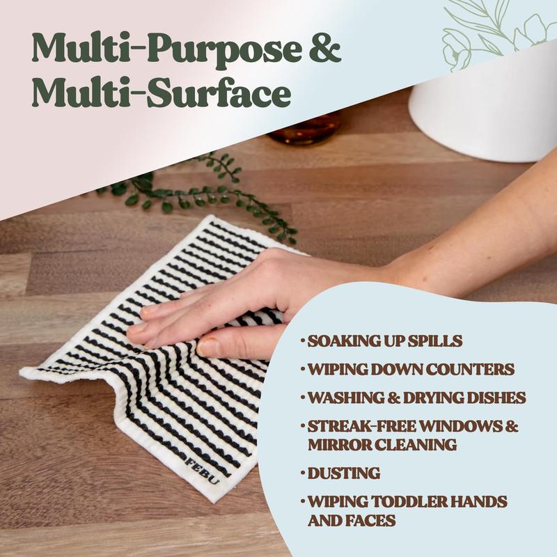 Swedish Dishcloths for Kitchen & Cleaning | 5 Pack