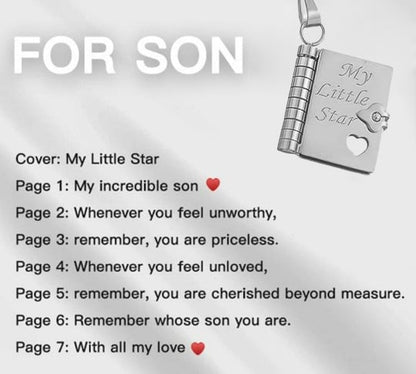 💌My Book Necklace for Daughter,Son or Lover🎁Birthday Day Gift Graduation Jewelry of Love