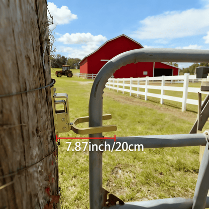 🔥LAST DAY 49% OFF🔥Instant Locking Gate Latch – Prevents Cattle, Sheep & Horses From Escaping