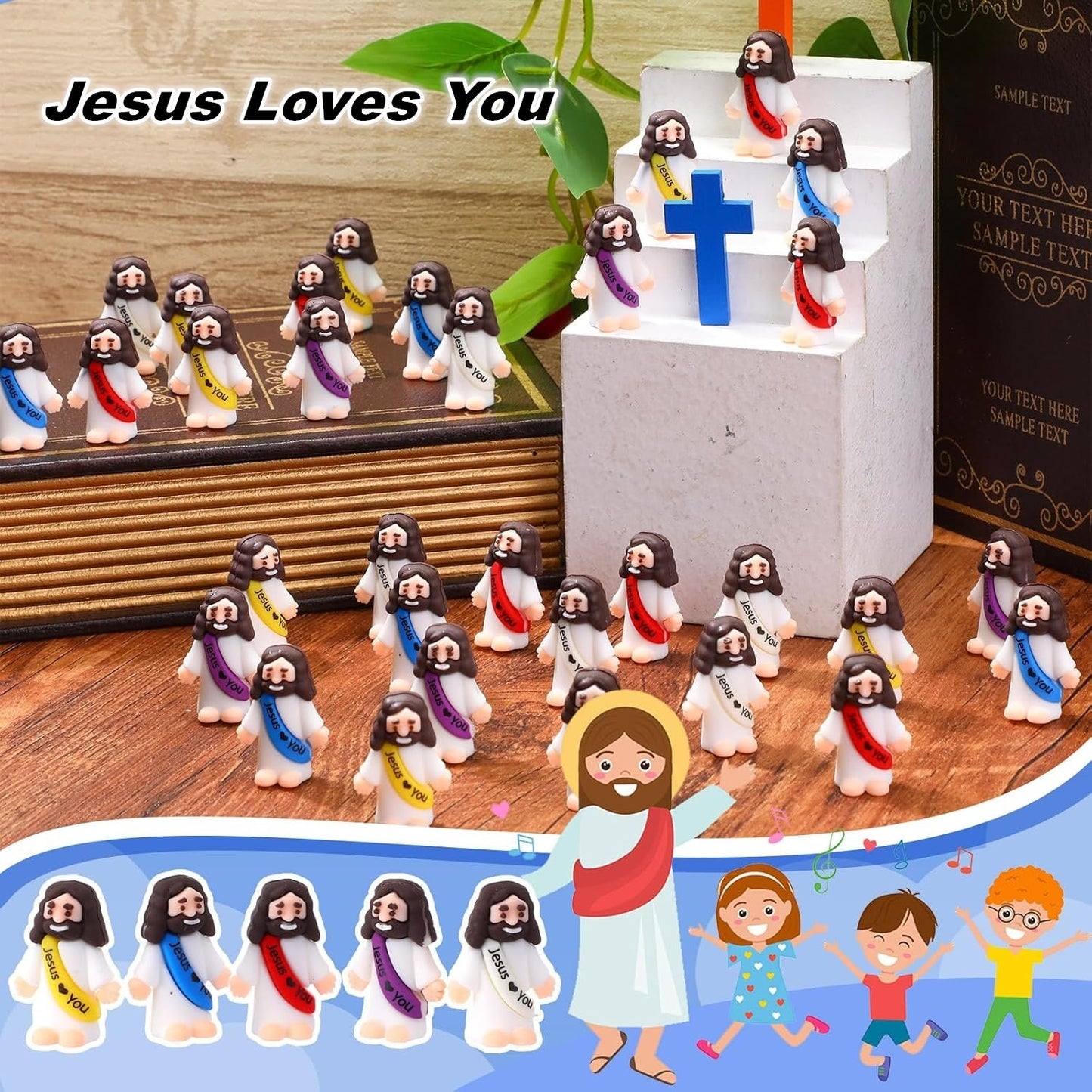 Last Day Only $7.99 (10 PCS)🔥Original Design Mini Jesus Figures - Jesus Loves You💖