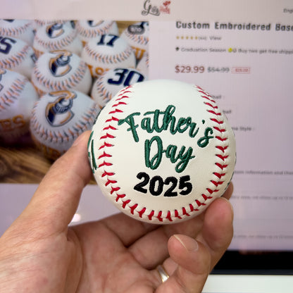 Custom Embroidered Baseball & Softball, Father's Day Gift, Mother's Day Gift