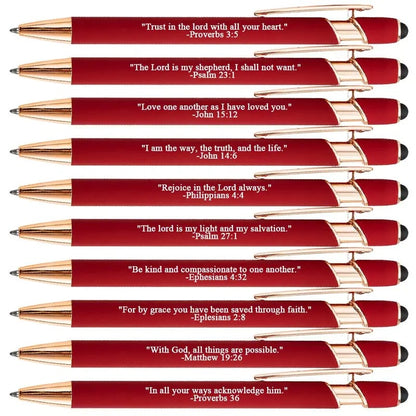 💕49% OFF❤️🙌Find Daily Strength: Premium Comfort Bible Verse Pens – 10pcs (Gift Set)