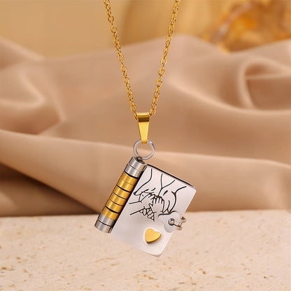 💌My Book Necklace for Daughter,Son or Lover🎁Birthday Day Gift Graduation Jewelry of Love
