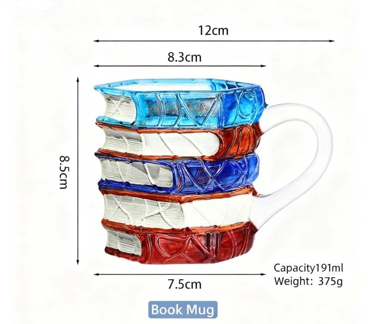 🔥Christmas Early Discount 49% Off🎅Unique Glass Craft Innovative 3D Painting Book Mug