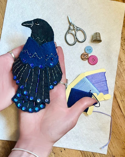 🖤 “Raven’s Keepsake – Guardian of Stitches” 🪡✨