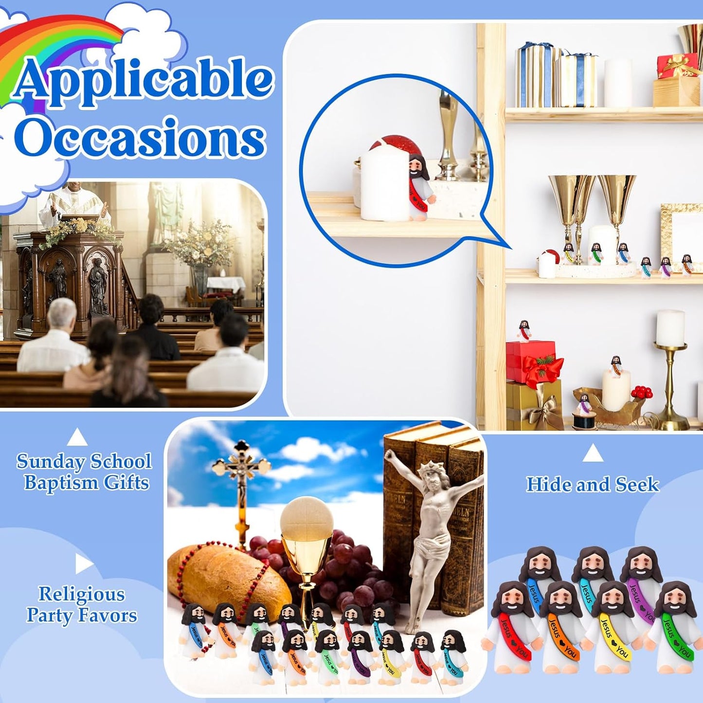 Last Day Only $7.99 (10 PCS)🔥Original Design Mini Jesus Figures - Jesus Loves You💖