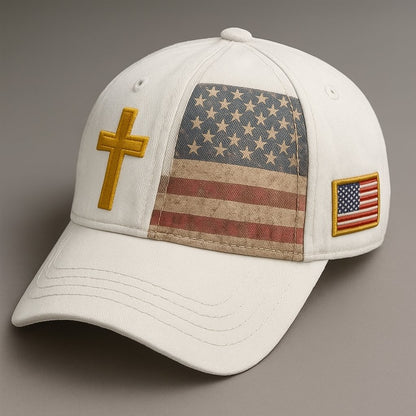 🔥LAST DAY 50% OFF-✝️Pride & Faith of US Hat with Jesus Cross Embroidery