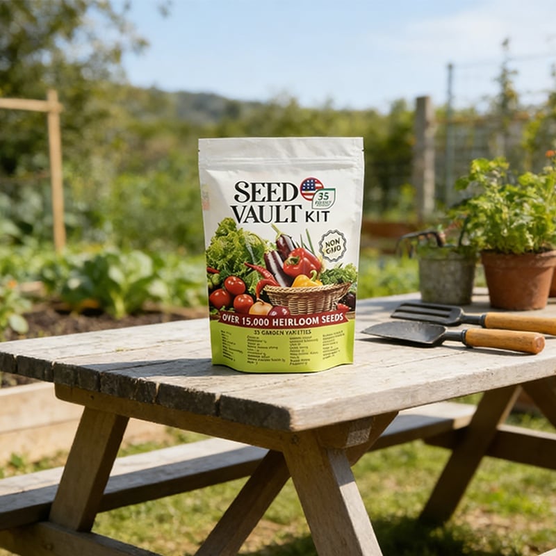 🥦Ultimate Survival Seed Vault (15,000+ Seeds) – 35 Variety Pack with 3-5Year Shelf Life🌿