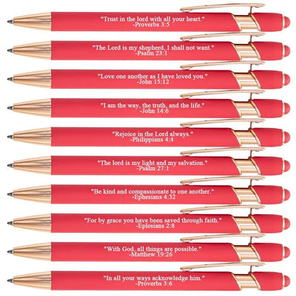 💕49% OFF❤️🙌Find Daily Strength: Premium Comfort Bible Verse Pens – 10pcs (Gift Set)