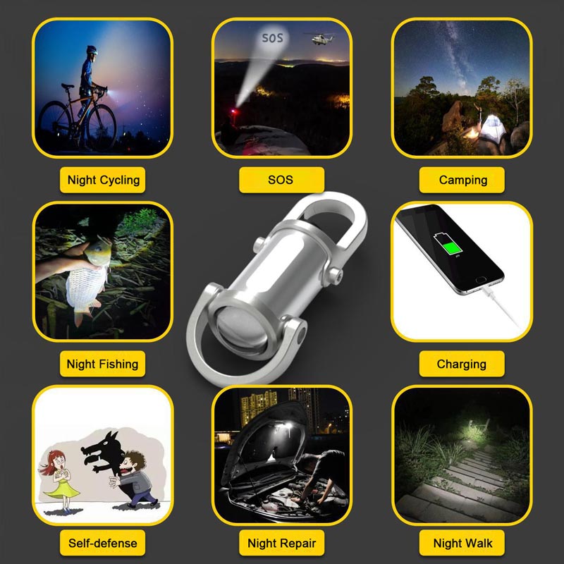 1200LM Super Bright Mini Keychain Flashlight Waterproof（Compact and ready, for every moment that matters）