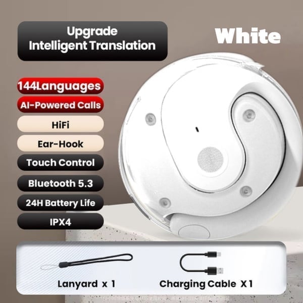 🏆 #1 Best Seller – AI-Powered Wireless Bluetooth 5.4 Earphones | Ultra-Clear Translation & Perfect iOS & Android Fit! 🎧🤖✨