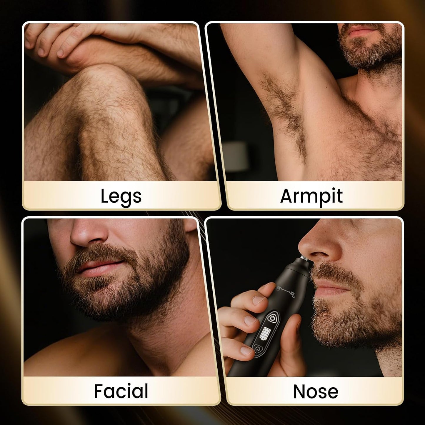 Electric Groin Hair Trimmer ,Nose Hair Trimmer, Dual Heads Waterproof Ball Pubic Shaver for Male and Female,Replaceable Ceramic Blade Heads, Wet/Dry Body Razor,Husband Gift