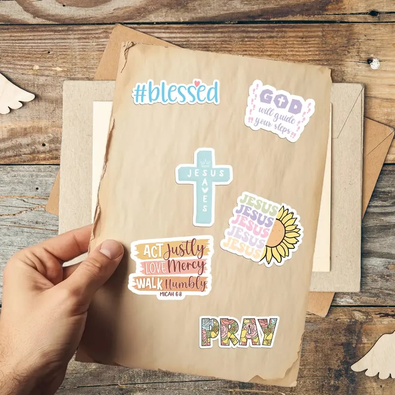 ✝️ Faith That Sticks – 300 PCS Inspirational Christian Bible Verse Stickers
