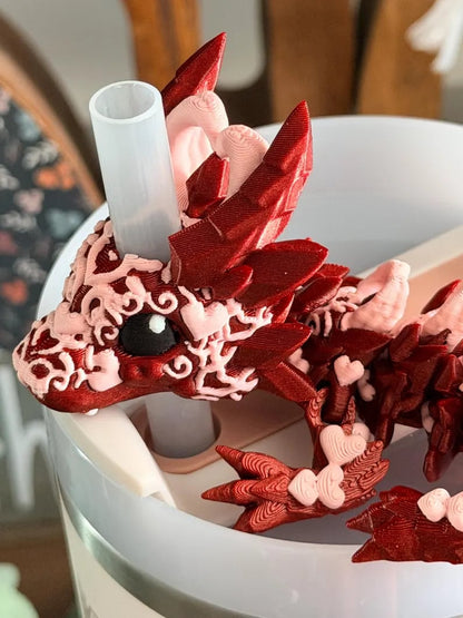 🔥Last Day 49% OFF - 💘🐲Valentines Day Dragon tumbler topper or desk buddy