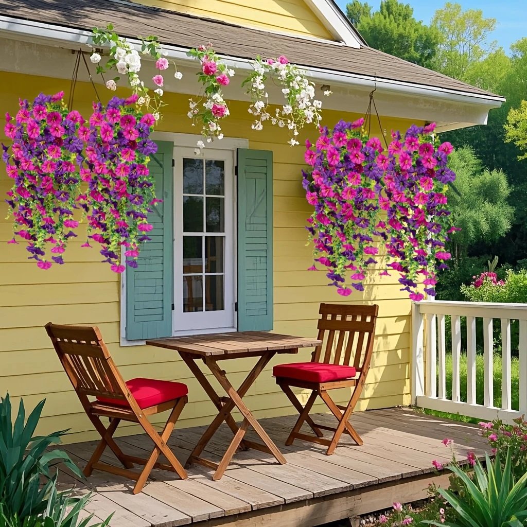 💥Last Day Only $3.98🌺UV Resistant Hanging Artificial Morning Glory Vine 💖