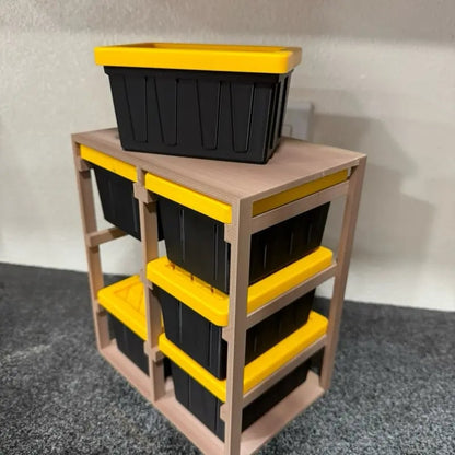 🔥🔥Black Friday bestsellers🎁3D Printed Mini Storage Racks and Yellow Storage Boxes