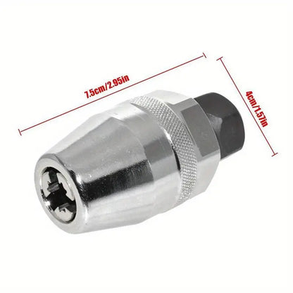 6-13mm Broken Bolt Extractor Set - Metal Damaged Stud Remover Tool for Impact Wrench and Ratchet, Non-Electric Manual Operation