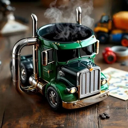 Handcrafted Semi-Truck Coffee Mug – Built for the Open Road